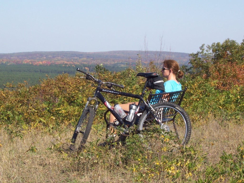 Rattlesnake Hill Overlook on the High Country Pathway in Northern Lower Michigan. 