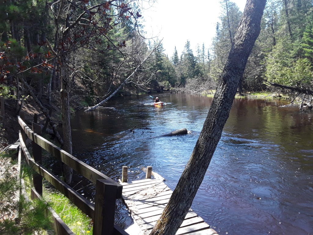 Kayaking on the South Branch of the Au Sable River in Northern Lower Michigan.